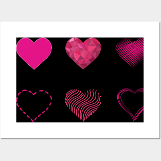 hearts Posters and Art